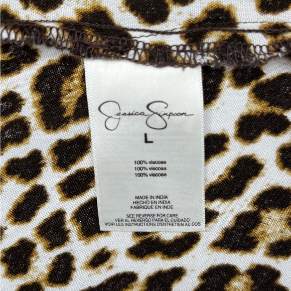 Jessica Simpson Leopard Print Duster/Cover-Up Size L - Picture 7 of 8